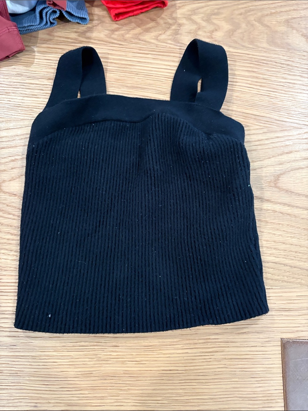 Abercrombie & Fitch Black Ribbed Square-Neck Tank